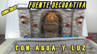 Como hacer una FUENTE decorativa con AGUA y LUZ2020 [upl. by Jonis]