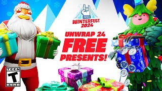 Fortnite Winterfest 2024 ALL PRESENTS [upl. by Marmion544]