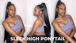 HOW TO HIGH PONYTAIL  GENIE PONYTAIL  EXTENDED PONYTAIL [upl. by Asert]