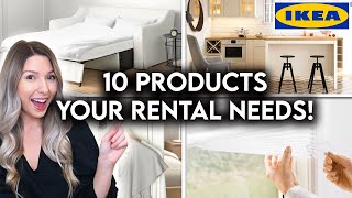 10 BEST RENTER FRIENDLY IKEA PRODUCTS  ORGANIZATION  DECOR [upl. by Schriever]