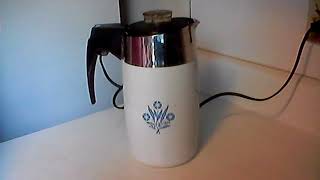 Vintage Corning Ware Coffee Pot Demonstration [upl. by Rhee354]