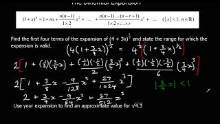 The Binomial Expansion 2  Using an Expansion [upl. by Barri]