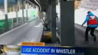 Nodar Kumaritashvili Luge Crash [upl. by Einolem]