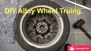 DIY Buckled Alloy Wheel Truing  Straightening  Volvo D5 [upl. by Ettedualc]