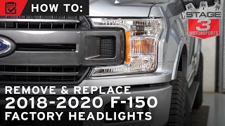 How to Remove amp Replace 20182020 F150 Factory Halogen Headlights [upl. by Elbam]