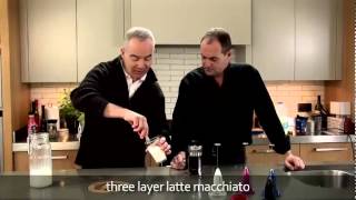 aerolatte  milk frother makes three layer caffè latte macchiato [upl. by Luella463]