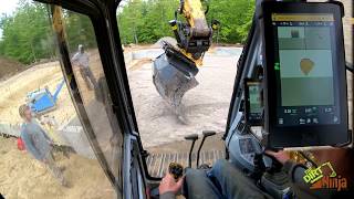 Trimble Earthworks  Engcon Tiltrotator Precision Grading [upl. by Lucey168]