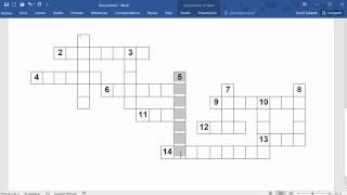 Cómo crear un crucigrama  ejemplo 1 [upl. by Ailuig341]