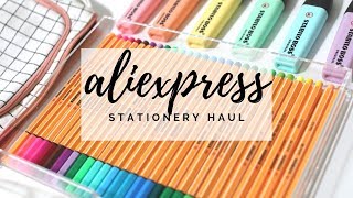 Huge aliexpress stationery haul ✨ back to school [upl. by Aroled]