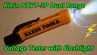 Klein New NCVT3P Dual Range NonContact Voltage Tester with Flashlight [upl. by Ecertap]