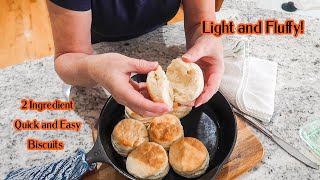 2 Ingredient Biscuits Step By Step Instructions [upl. by Acinhoj]