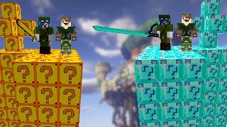 ILHA DA FORTUNA vs ILHA DO DIAMANTE l MINECRAFT ILHA DO LUCKY BLOCK [upl. by Imhskal25]