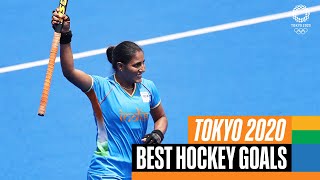 🏑 UNBELIEVABLE hockey goals at Tokyo2020  Top Moments [upl. by Otreblanauj400]