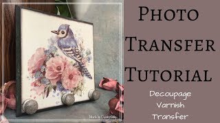 HOW TO TRANSFER PHOTO ON TO WOOD  DECOUPAGE TUTORIAL [upl. by Astra]