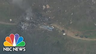 Kobe Bryant Crash Aftermath Captured On Video  NBC News [upl. by Wadesworth734]