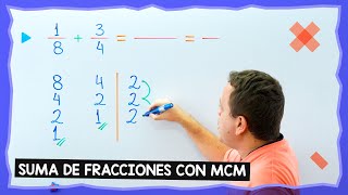 Suma de fracciones con mínimo común múltiplo MCM [upl. by Colt]