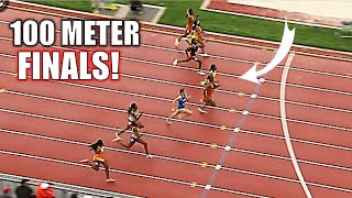 INCREDIBLE Finish In Womens 100 Meter Finals  2022 NCAA Track amp Field Championships [upl. by Anaitat]