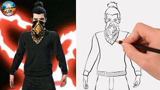 DRAWING ANKUSH FF BUNDLE SKIN FREE FIRE  HOW TO DRAW ANKUSH FF  Gambar Free fire [upl. by Dacey262]