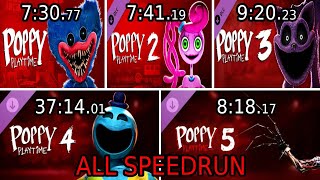 Poppy Playtime Chapter 1 2 3 4 5 ALL FANGAME Mod SPEEDRUNS 1 [upl. by Boykins892]