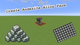 Minecraft Create Mod Andesite Alloy Farm Tutorial [upl. by Ainival]