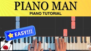 Piano Man Piano Tutorial QUICK amp EASY [upl. by Berkin]