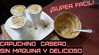 Como hacer un CAPUCHINO casero SIN MAQUINA [upl. by Myrah]