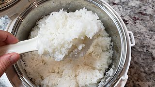 RICE COOKER Method  How I Make Steamed Rice [upl. by Lertnahs]