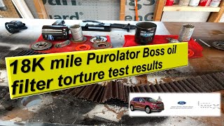 18K mile Purolator Boss oil filter torture test results [upl. by Egni603]