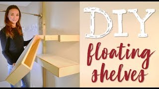 DIY floating shelves [upl. by Liartnod]