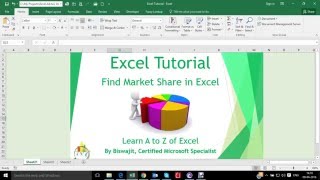 Calculating Market Share in Excel [upl. by Nedrud]