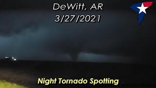 March 27 2021 • Eastern Arkansas Night Tornado Lightning amp Damage SA [upl. by Htiduj]