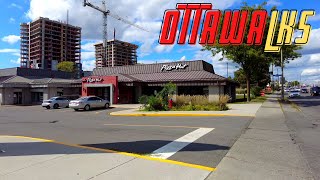 Ottawa walking tour  Bank Street walk from Hunt Club Rd to Walkley Rd  Sept 2021 [upl. by Angelis]