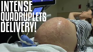 INTENSE QUADRUPLETS LABOR amp DELIVERY VLOG BIRTH VLOG  RAW amp REAL  TFYV 18 [upl. by Sama]