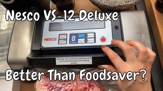 Nesco VS12 Deluxe Food Vacuum Sealer  Really Better Than Foodsaver Demo and Overview [upl. by Anialem520]