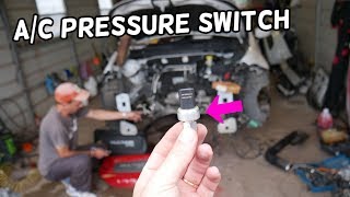 AC AC PRESSURE SWITCH LOCATION REPLACEMENT DODGE DART CHRYSLER 200 [upl. by Naujat]