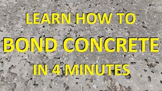 How to bond new concrete to old concrete [upl. by Haikezeh767]