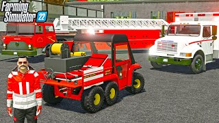 UPGRADING NEW FIRE STATION  Farming Simulator 22 [upl. by Warfore]