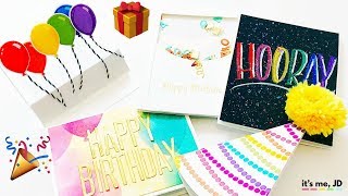 5 DIY BIRTHDAY CARDS IDEAS  Quick and Easy Birthday Card  Handmade and Simple [upl. by Marlyn]