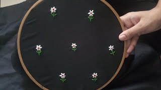 All over Hand Embroidery design tutorial  Easy simple all over stitches [upl. by Eillah]