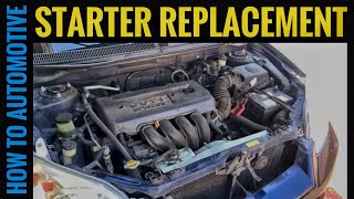 How To Easily Replace The Starter On A Toyota Matrix [upl. by Eleirbag]