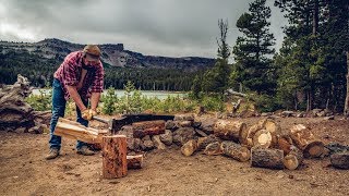 Wood Splitting for Beginners [upl. by Ocirderf614]