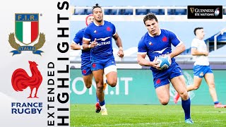 Italy v France  EXTENDED Highlights  Dupont Stars in BonusPoint Win  Guinness Six Nations 2021 [upl. by Assiruam706]