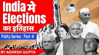 History of Elections in India since Independence  Evolution of Indian Polity and Political Parties [upl. by Monica]