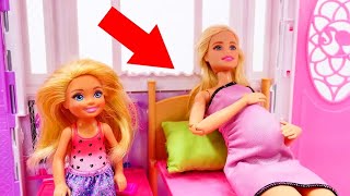 Barbie baby doll videos  Pregnant Barbie doll goes to hospital [upl. by Yniattirb]