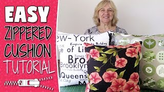 EASY Zippered Cushion Cover Tutorial [upl. by Yrrek966]