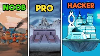 Minecraft  FUTURISTIC BASE DEFENSE NOOB vs PRO vs HACKER [upl. by Ellswerth246]