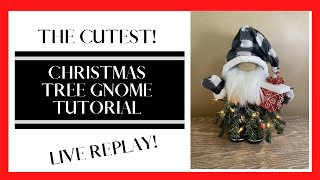 EASY DIY Dollar Tree Christmas Gnome Tutorial LIVE REPLAY [upl. by Anirtak]