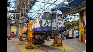 Heritage Tube Trains inside London Undergrounds Acton Works [upl. by Tai]