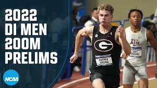 Mens 200m Prelims  2022 Indoor Track and Field Championships [upl. by Winni]