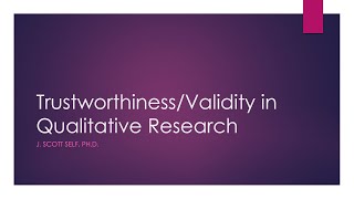 Trustworthiness and Validity in Qualitative Research Design [upl. by Nyledaj155]